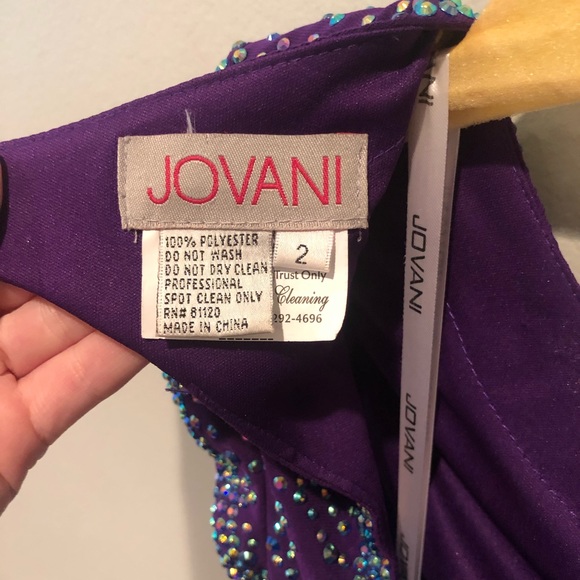 Jovani Purple 2-piece gown Size 2 - Picture 7 of 8